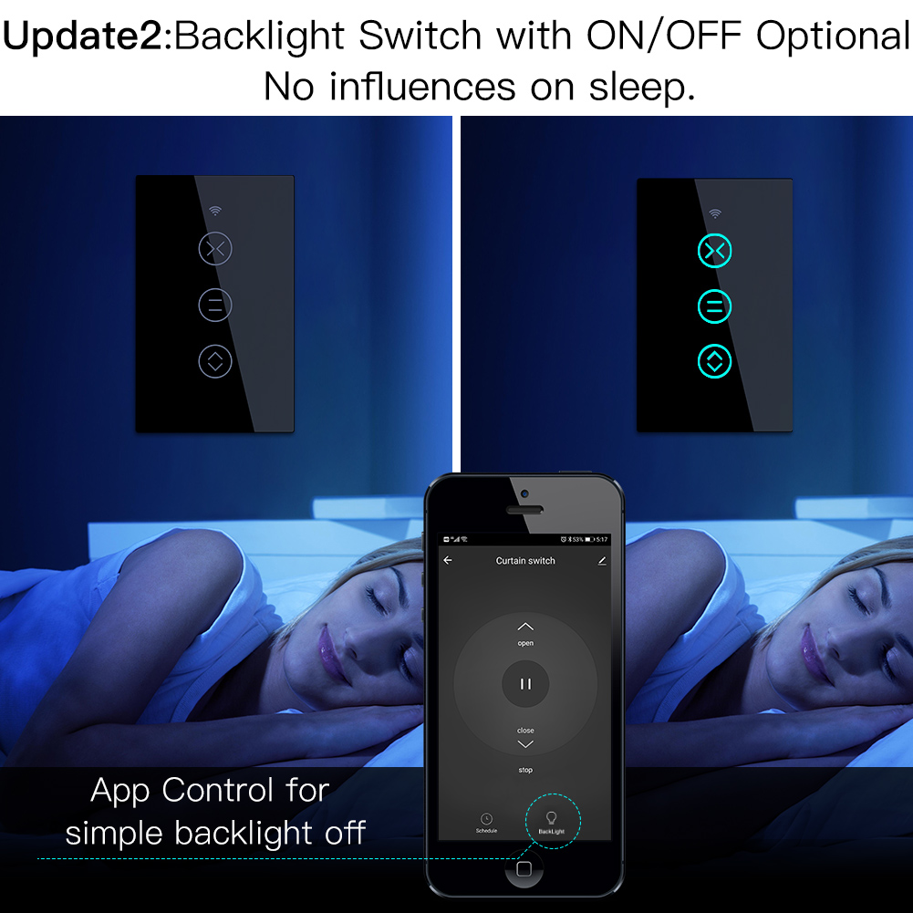 Wireless Remote Curtain Switch WiFi RF 2/3 Way Curtain motor Accessories with Remote Control Wall Touch Switch Tuya Smar