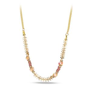 Quality Gold Plated Arrow Chain Beaded Necklace Daily Wear For Lady wholesale