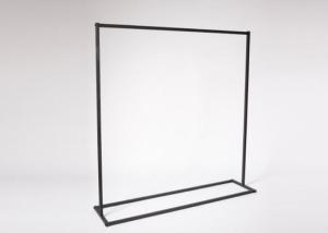Quality Metal Retail Chain Stores Hanging Clothes Display Rack Flooring Stand Black Color wholesale