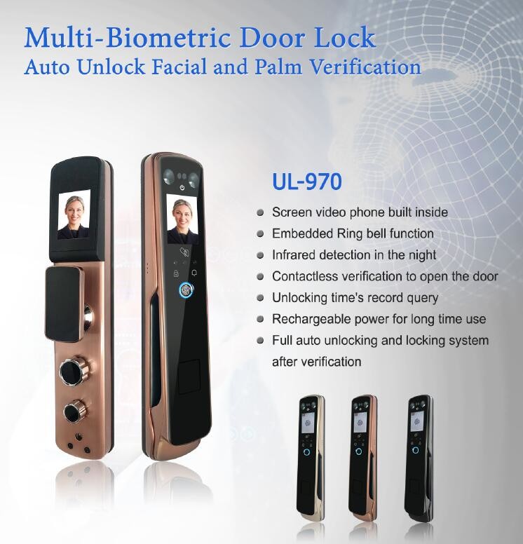 No Contact Fingerprint Door Lock Palm Face Recognition