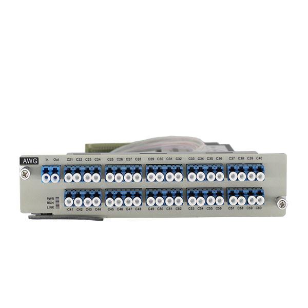 1U rack 100GHZ AWG 40 Wavelengths Multiplexing/Demultiplexing Card for high