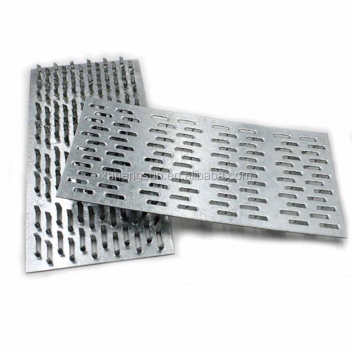 Metal Single and Double Truss Teeth Nail Plate for Wood Building Connectors in Sliver