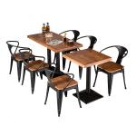 90 X 90 4 Seater Retro Industrial Vintage Kitchen Table And Chairs Metal