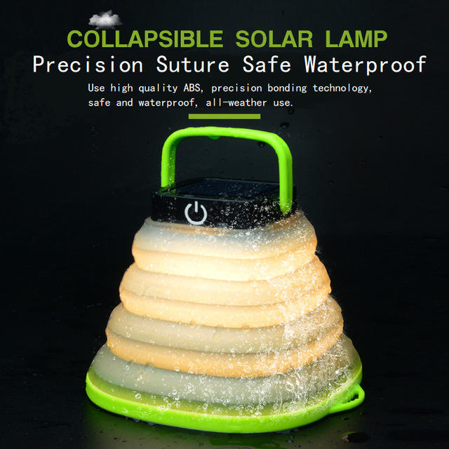New USB Rechargeable LED Camping Tent Light Folding Waterproof