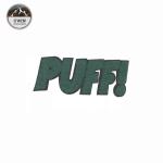 Cute Letter PUFF Embroidered Sports Patches Decorate Sew On Style For Garment