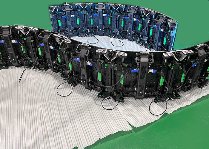 Curved Indoor Rental LED Display Circle Shape Corner Video Wall