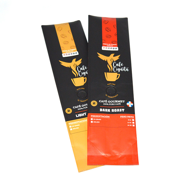 Resealable Coffee Bean Tea Packaging Bags Herbal Fillable Green With Valve