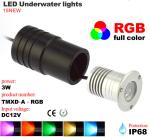 3W LED Underwater light RGB Waterproof IP68 Landscape Poor Fountain light