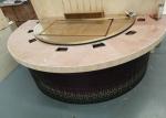 Restaurant Japanese Teppanyaki Grill With Semi Circle Table Top Decoration
