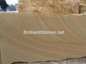 Quality Yellow Wooden Sandstone Slab(Random Veins) wholesale