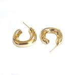 Customization 18K Gold Brass Hoop Earrings ODM Ladies Gold Hoop Earrings