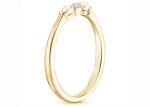 14K Yellow Gold Pearl And Diamond Wedding Ring 2mm Size ODM