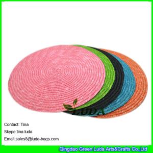 Quality LUDA personalized placemats wheat straw woven round placemats wholesale