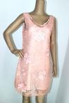 V neck sleeveless ladies evening dresses with polyster