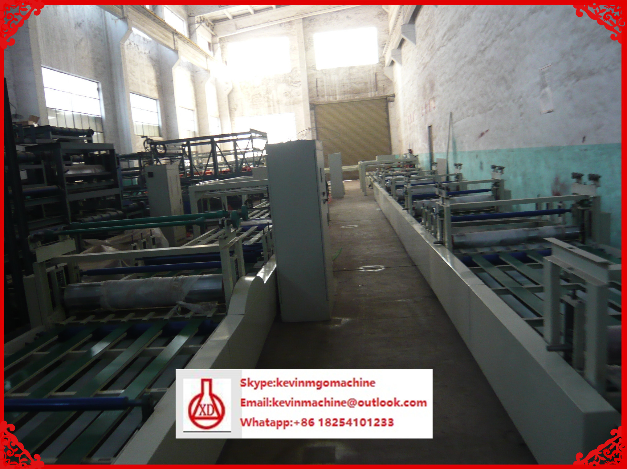 Double Roller Extruding Technology MgO Board Production Line for Sawdust / Crushed Plant Straw Material