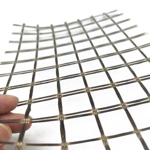 Quality Free Spare Parts Black Polyester Biaxial PET Geogrid for Slope Reinforcement 25-150KN/M wholesale
