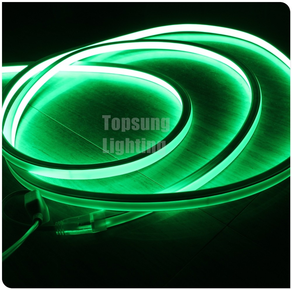 AC 110v LED neon flex 16*16mm square flat led neon tube ip68 outdoor lighting green