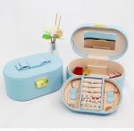 Custom Logo Printing Small Square PU Leather Jewelry Box Luxury Packaging Gift