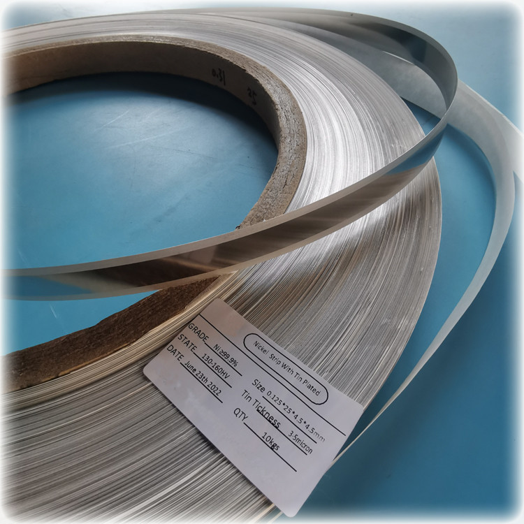 Superconductor Nickel Plated Steel Strip 8mm 1/4Hard Pure Nickel Strip