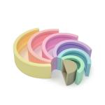 Rainbow Soft Silicone Block Baby Silicone Toys For Educational Colorful