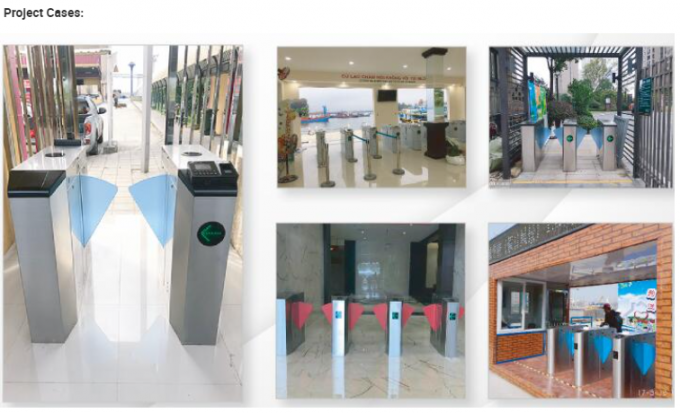 Access Control Turnstile Entrance Gates Auto Reset Function SUS304 / HL400 Material