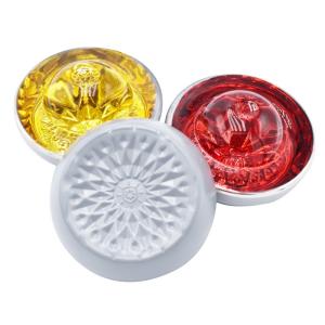 Quality Red Blue Yellow White Green Tempered Glass Solar Cat Eye Reflective Powered Road Stud wholesale