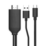 PVC Jacket USB Type C Adapters 2m MHL Cable Phone To HDMI TV Projector Monitor