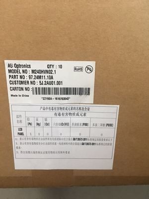 I250cd/m2 Brightness Industrial Display Monitors M240HVN02.1 1920*1080 Pixels 30 Pin AUO 24"