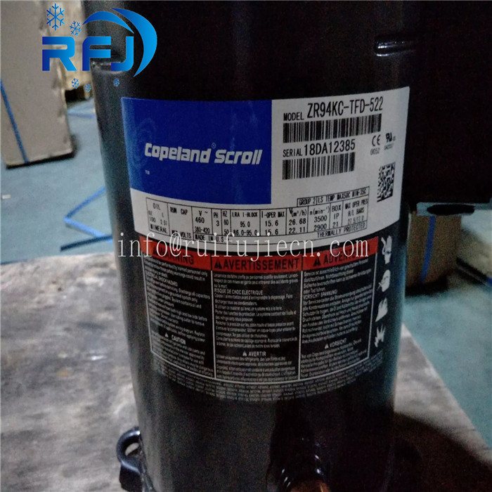 Stationary Configuration Copeland Scroll Compressor Emerson ZF13KQE-TFD-551 AC Power