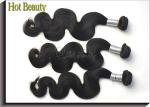 Natural Black Virgin Human Hair Extensions Not Frizzy For Peruvian 22 Inch