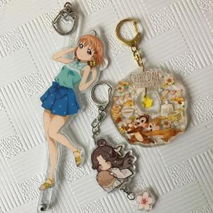 Quality RHOS Small Anime Keychain Charms Glitter Epoxy Charms Non Toxic wholesale