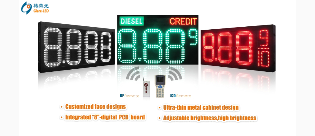 Media Datasheet LED 7 Segment LED Board Gas Light Display for Fuel Station Pylon Sign