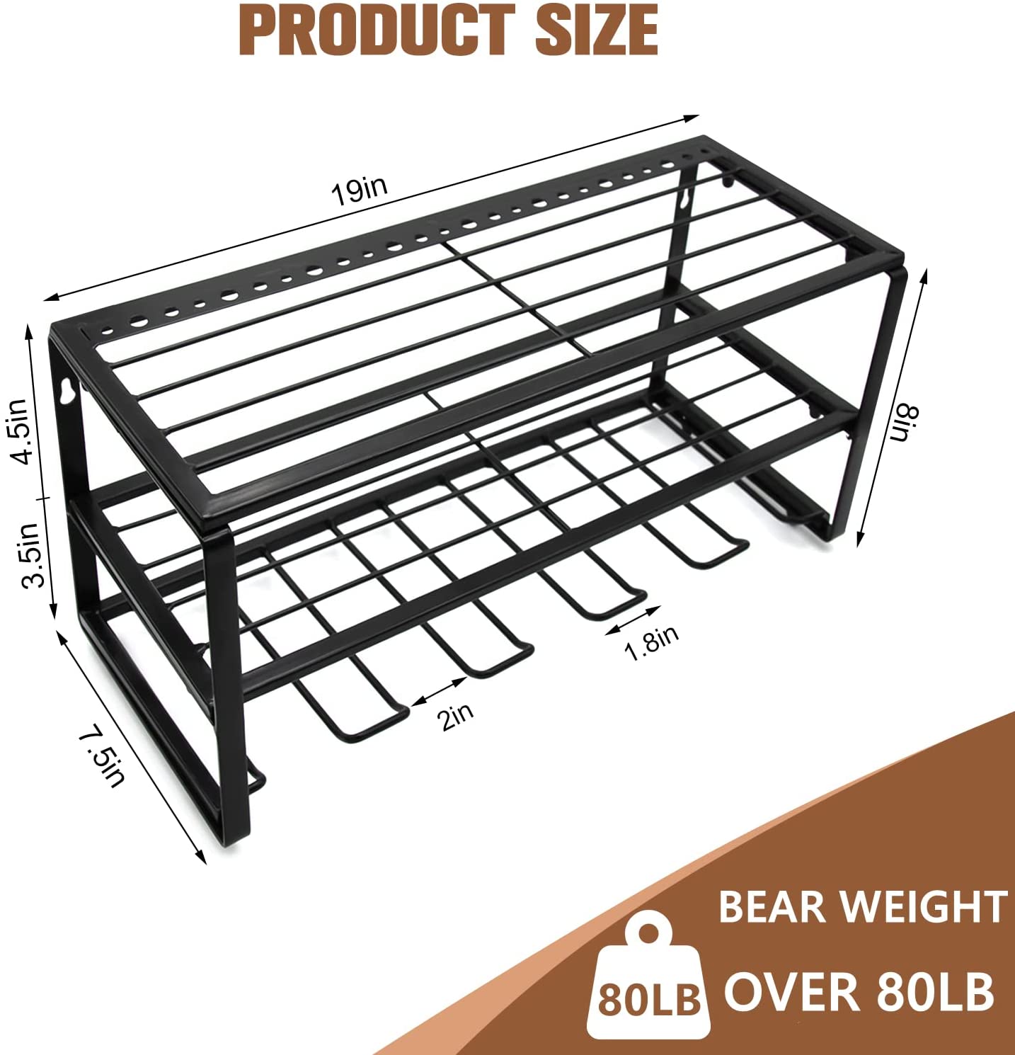Hook Type Installation Heavy Duty Tool Shelf Tool Storage Organizer Holder for Power Tool Drill