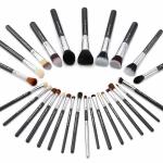 Jessup 27pcs Professional Makeup Brush Kit Copper Ferrule Synthetic Hair