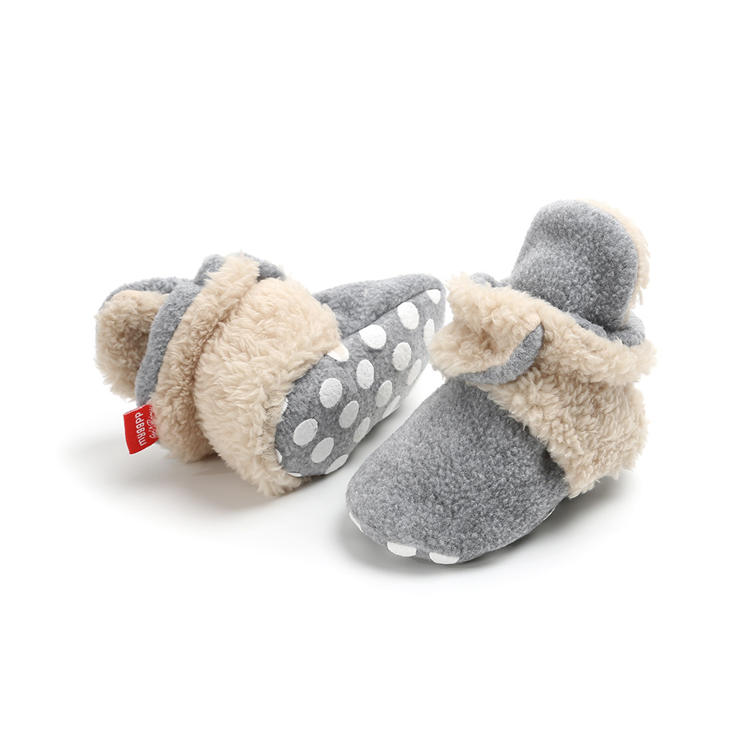 Amazon Cotton fabric fluff winter warn indoor socks Baby shoes