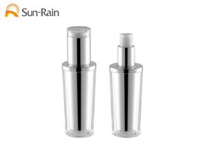 China Ms Acrylic Small Lotion Bottles 30ml , Decorative Silver Empty Cosmetic Bottles on sale