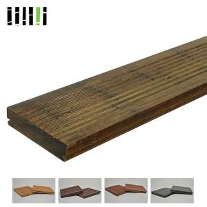 Quality Natural Wooden Deck Flooring , Solid Bamboo Flooring Traditional Float Installed Type wholesale