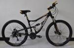 Chinese factory cheap price 26 size hi-ten steel 21 speed dual suspension MTB