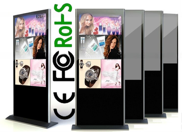 Lobby floor standing 46inch LCD loop AD video totem display player