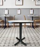 Dia 3'' Cross Table Base Metal Bistro Table Leg ISO9001 Approved Cast Iron Black