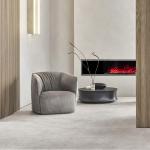 47'' 1200mm Water Mist Electric Fireplace 3D Stereo View Realistic Fog Flame