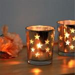 Star candle holder mercury glass candle holder/jar/cup tealight candle holder