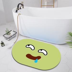 Quality Oval Expression Bathroom Waterproof Carpet Indoor Entrance Mat 40*60cm 45*70cm wholesale
