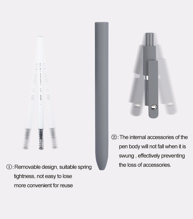 Creative Aesthetic Roller Ball Pen 0.5mm Fast Dry Fine Point Plastic Gel Pen