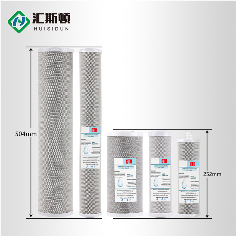 Carbon Air Filtration Filter for 20 Inch CTO Carbon Filter Cartridge in White and Blue