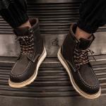 Wholesale Nubuck Leather Goodyear Welt Engineer Rubber Steel Toe