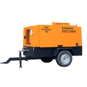 Quality 9 . 2m³ / min Capacity Drilling Air Compressor Yuchai 88KW 8bar Work Pressure wholesale