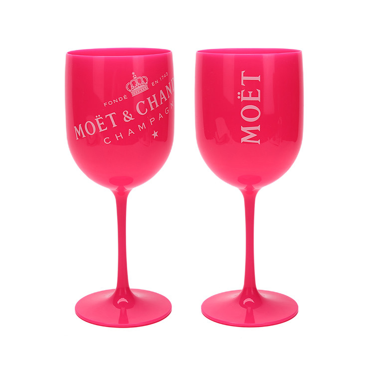 Party White Moet Chandon Plastic Champagne Glasses Acrylic Wine Cup Goblet
