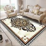 Polyester Fiber Oval Flower Household Bedroom Living Room Floor Carpet Special