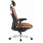 Nylon 2.5mm Leather Office Swivel Chairs Executive Office Chair High Back